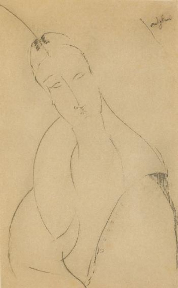 Hanka Zborowska Mit Grossem Kragen by Amedeo Modigliani