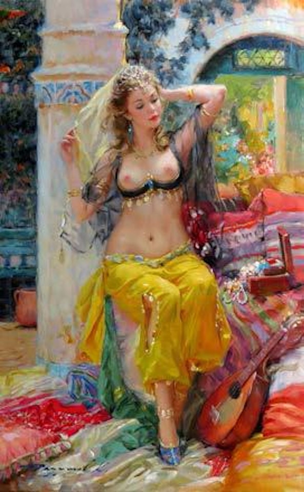 Odalisque dans le jardin by Constantin Razoumov