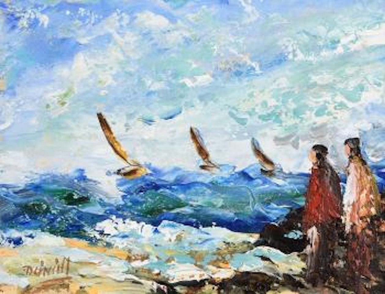 Figures by the Coastline by Daniel O'Neill