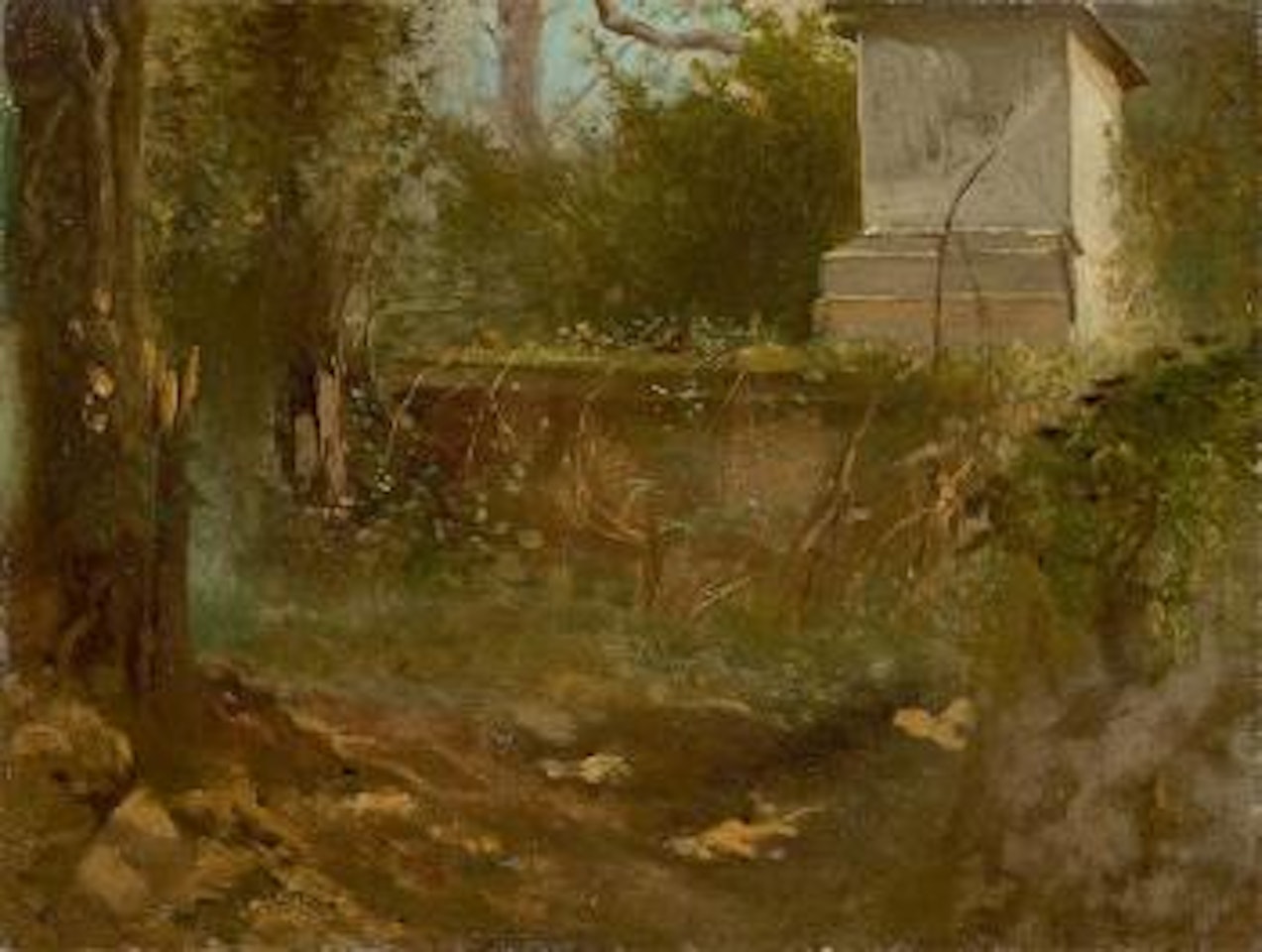 Am Johannisfriedhof In Dresden (studie) by Christian Friedrich Gille