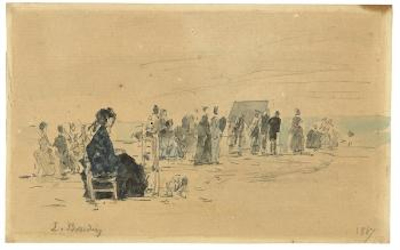 Strandszene by Eugène Boudin