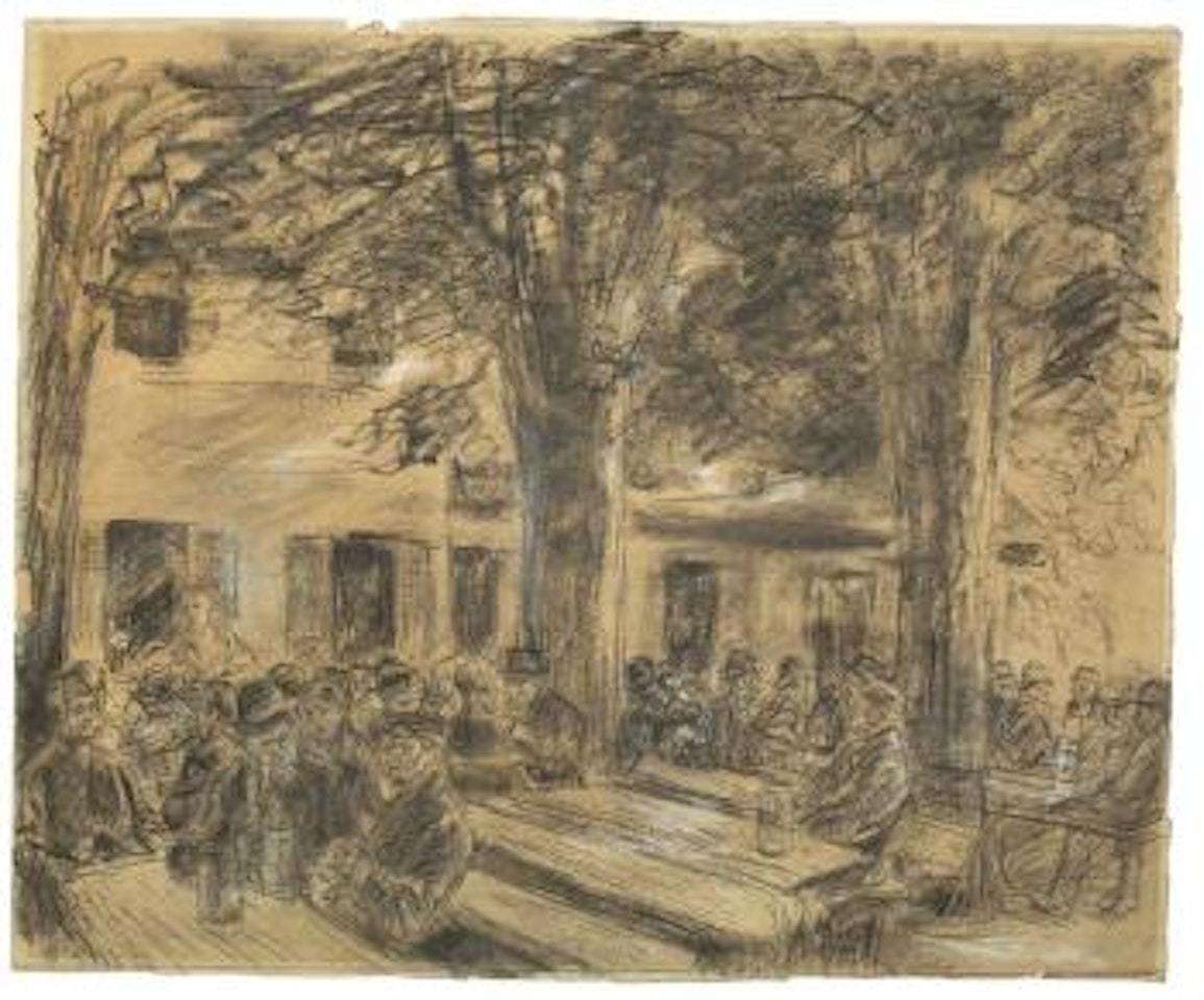 Hofbräukeller In Rosenheim by Max Liebermann
