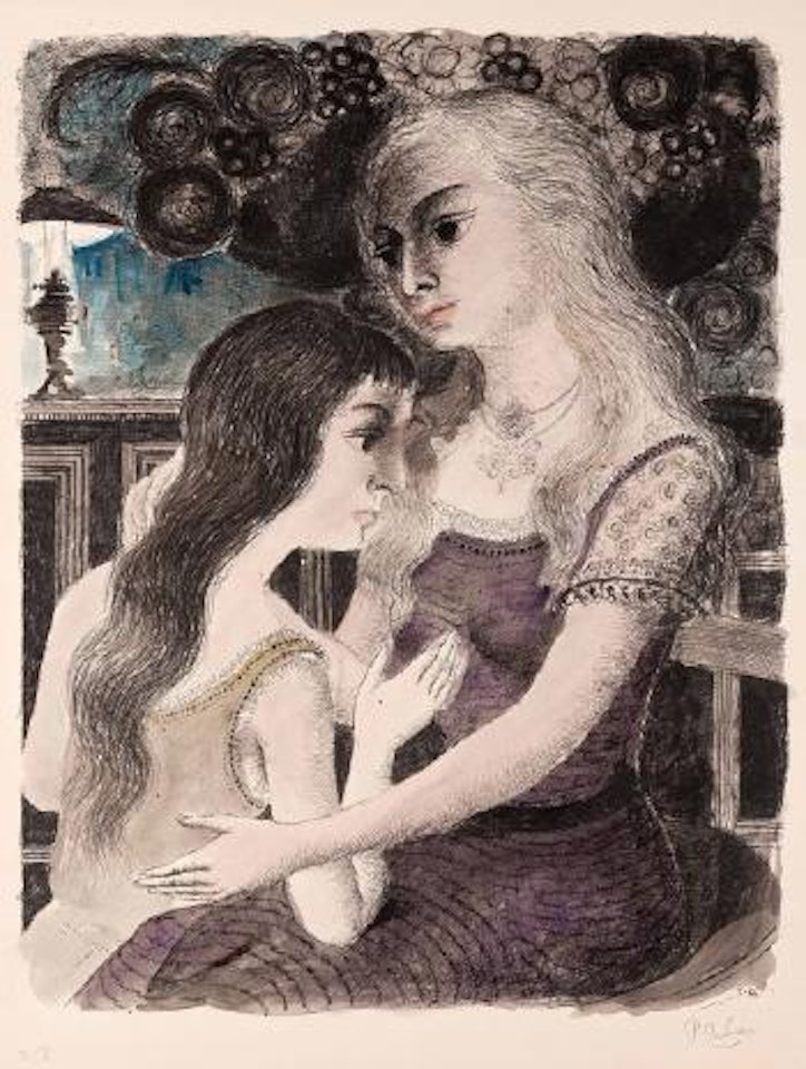 Les deux amies by Paul Delvaux