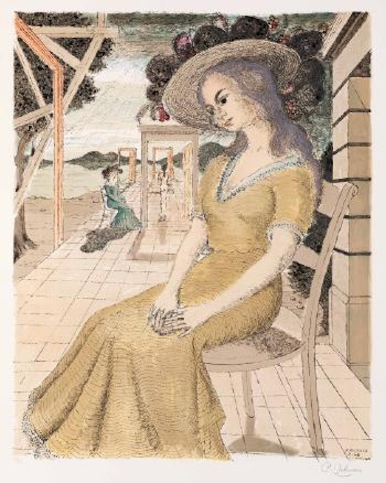 Anne songeuse by Paul Delvaux