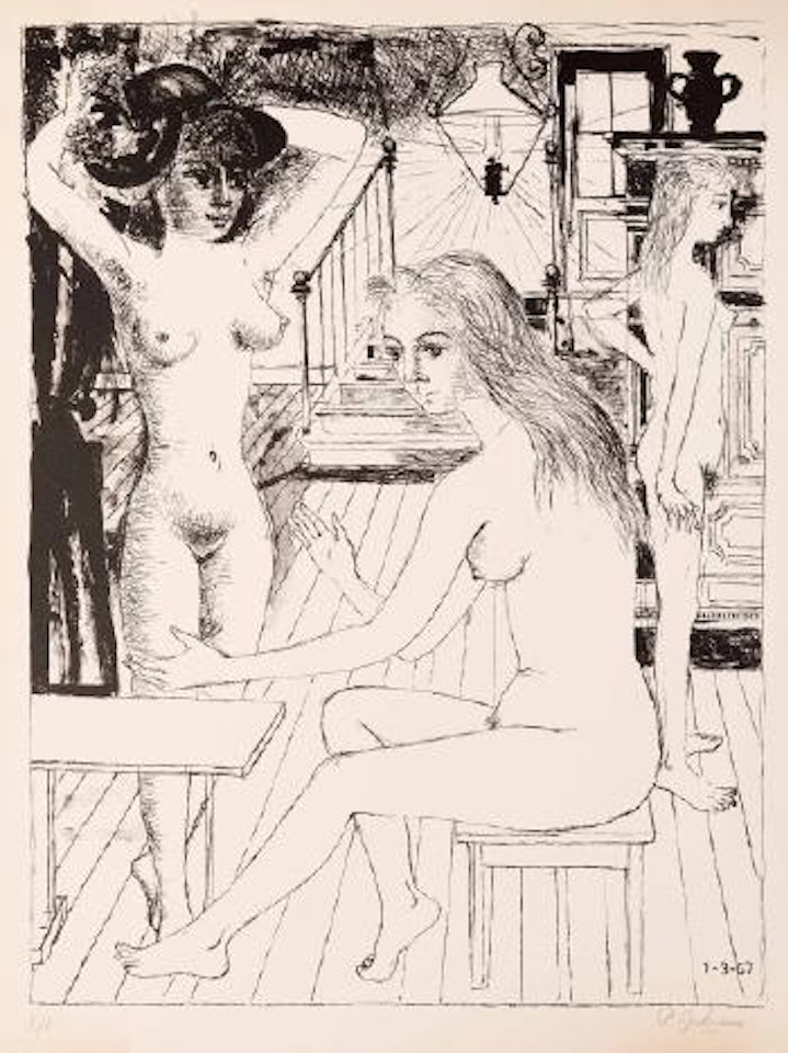 Les jeunes filles by Paul Delvaux
