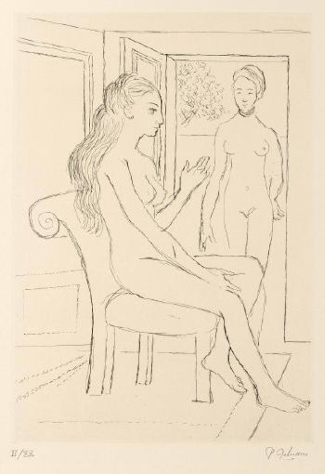 La visite by Paul Delvaux