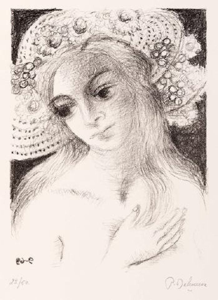Chapeau fleuri by Paul Delvaux