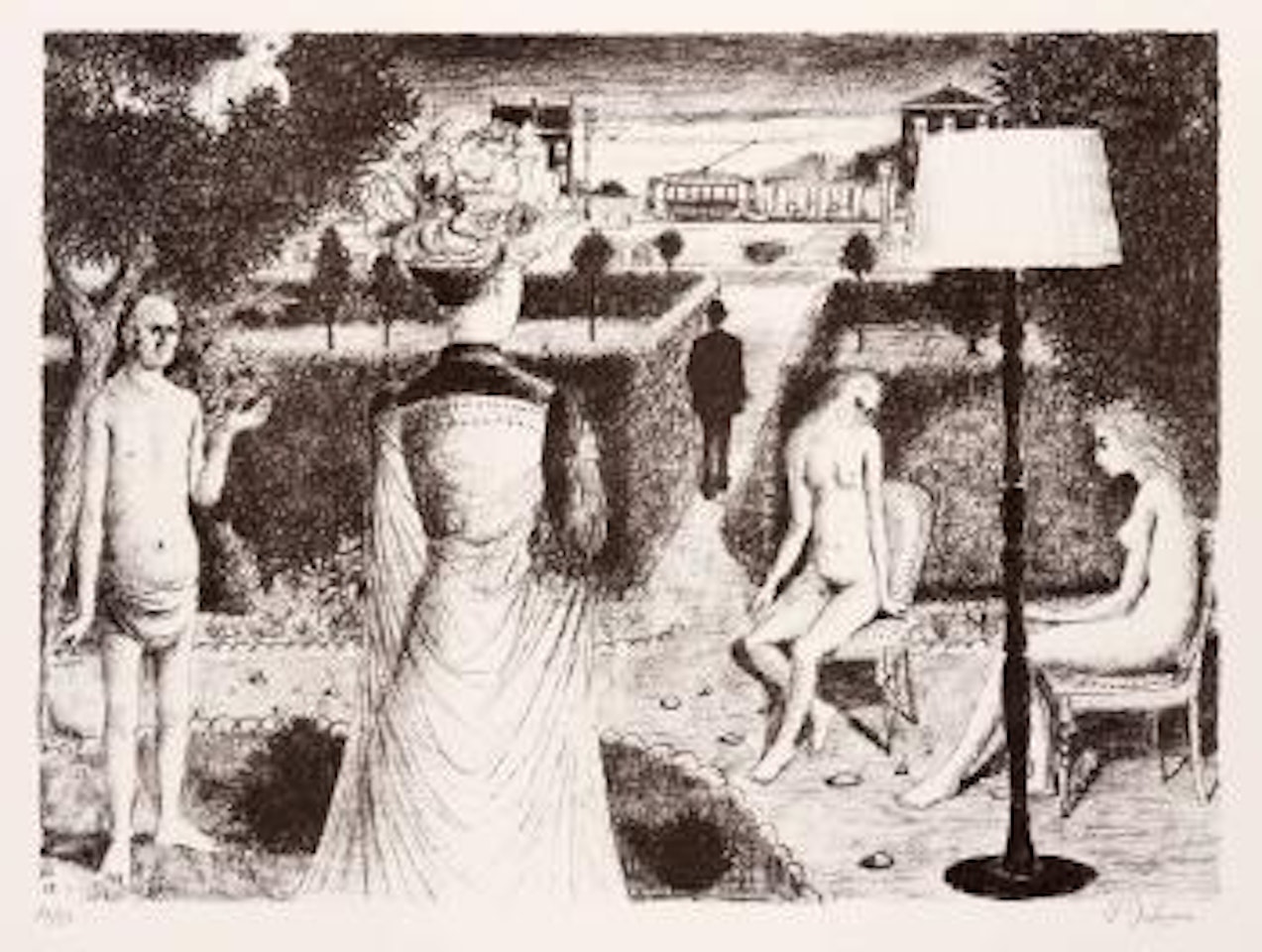 Le jardin by Paul Delvaux