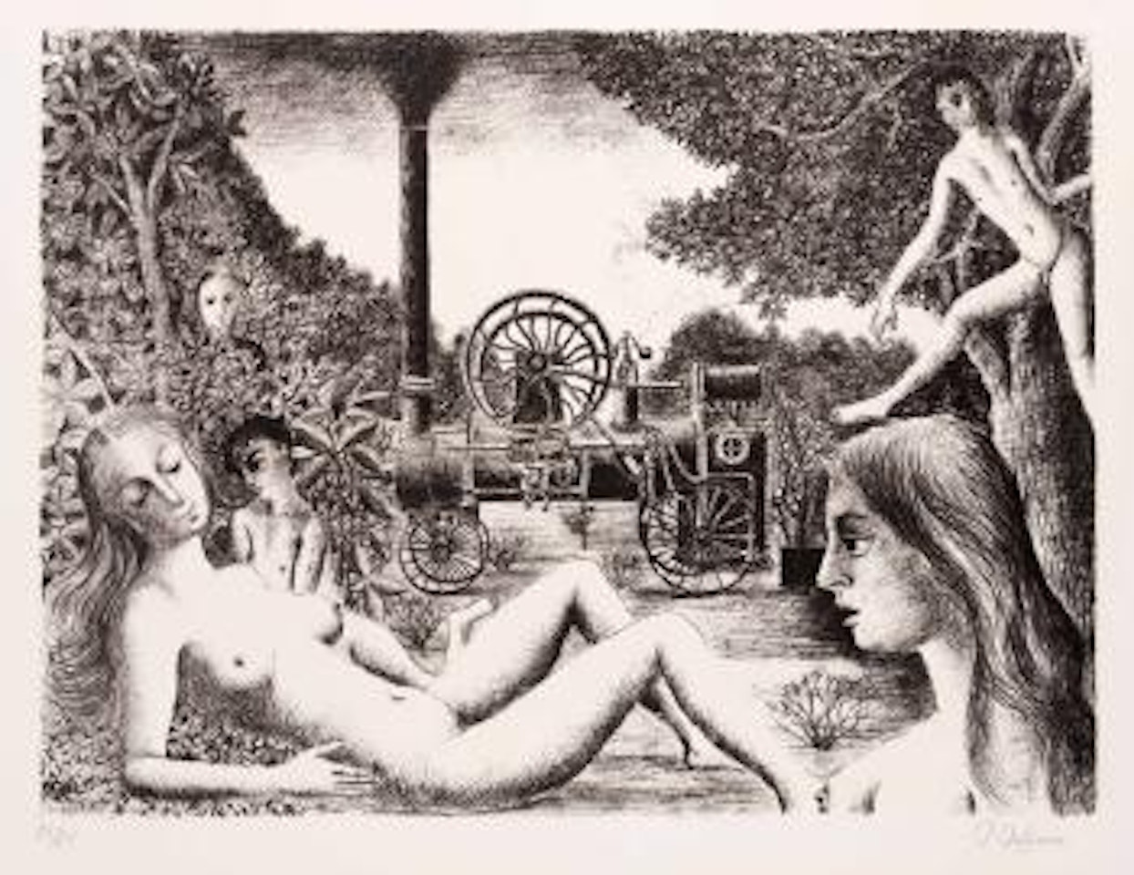 La locomobile by Paul Delvaux