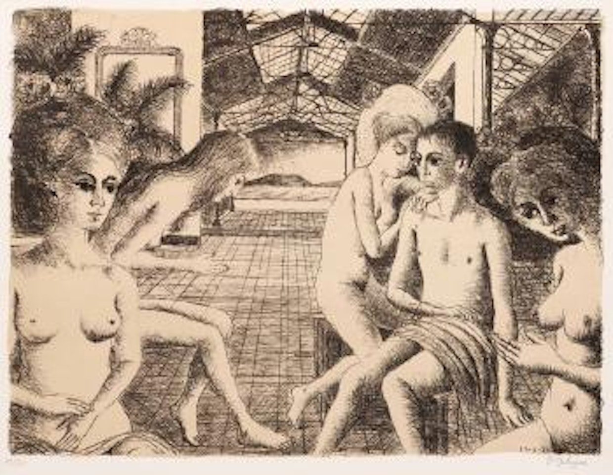 L'amoreaux by Paul Delvaux