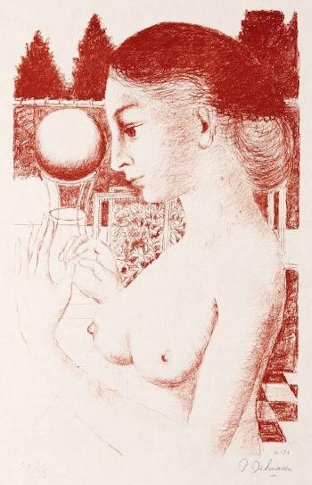 La femme à la boule by Paul Delvaux