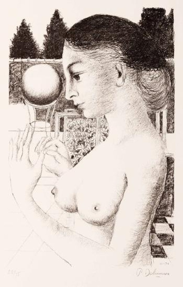 La femme à la boule by Paul Delvaux