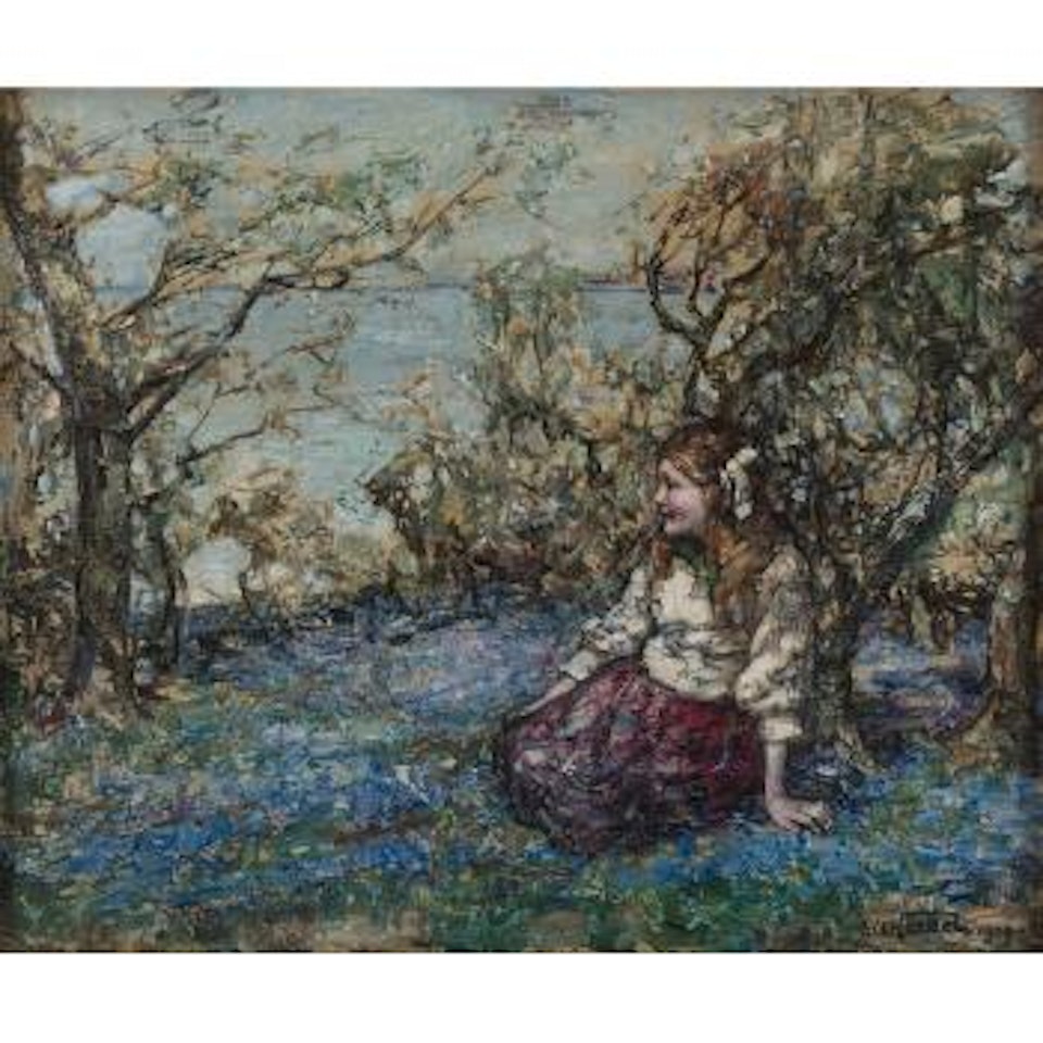 Amongst The Bluebells by Edward Atkinson Hornel