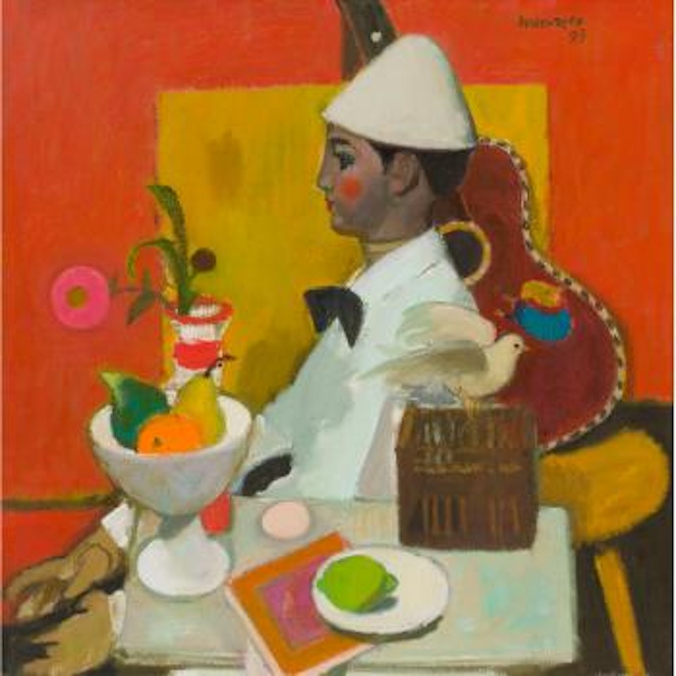 Still Life With Guitar And Lay Figure by Alberto Morrocco