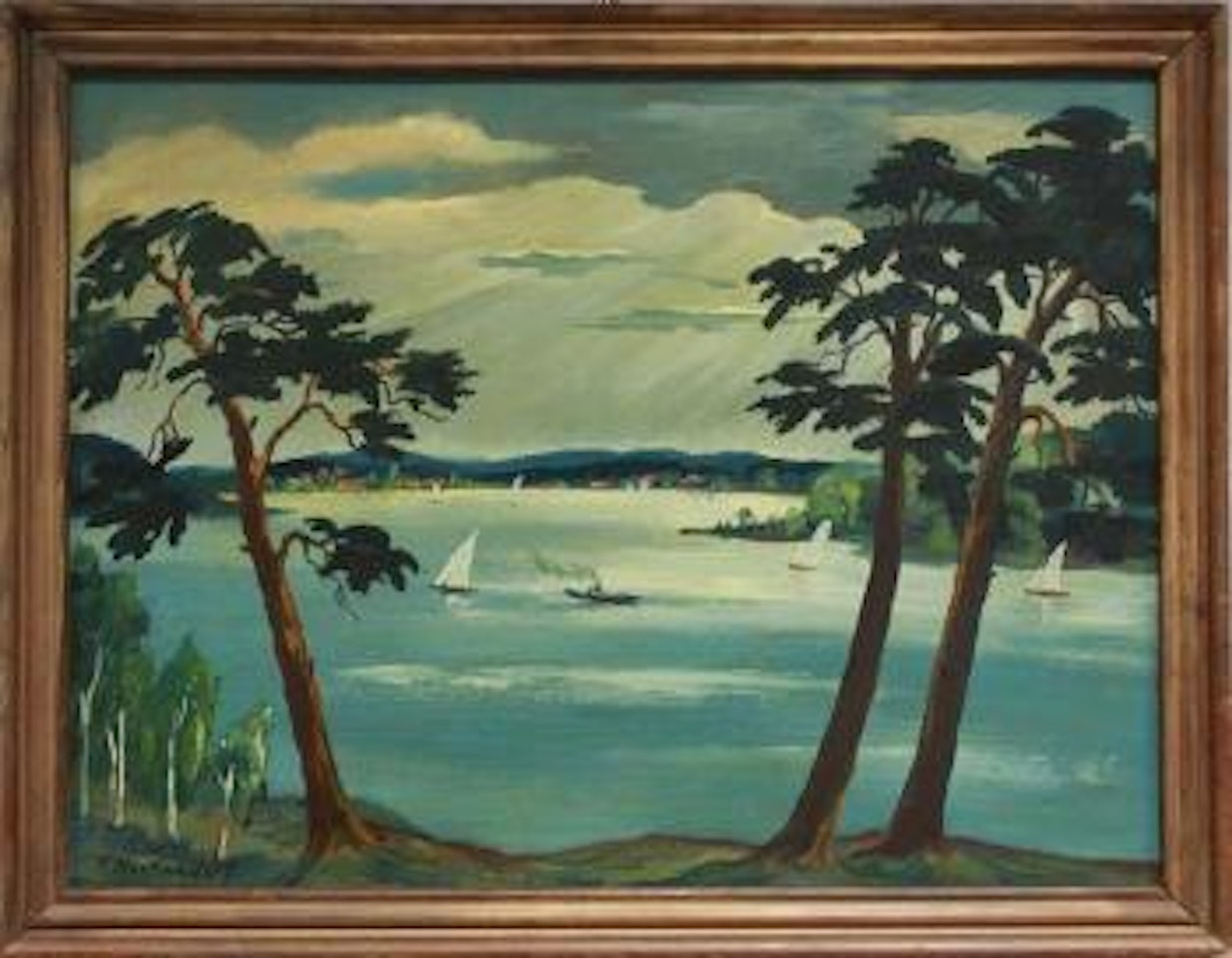 Wohl Blick über den Wannsee by Franz Heckendorf