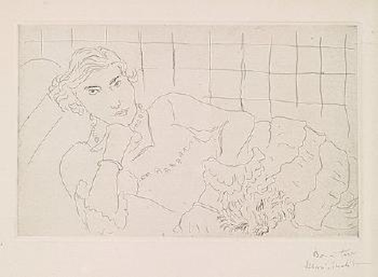 Jeune Femme Et Son Chien by Henri Matisse