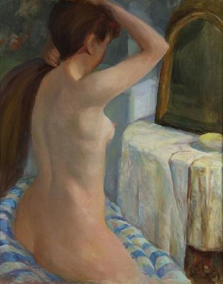 Nude on a bed by Edward Cucuel
