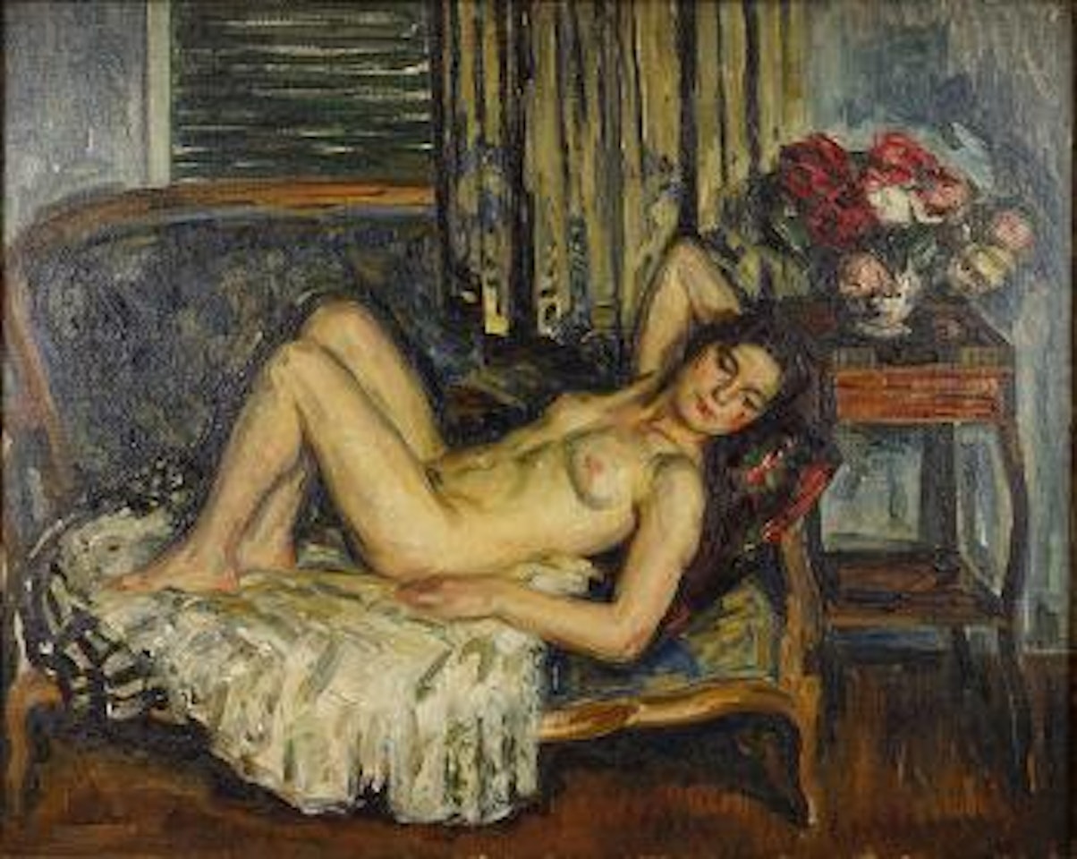 Reclining nude by Louis Ritman
