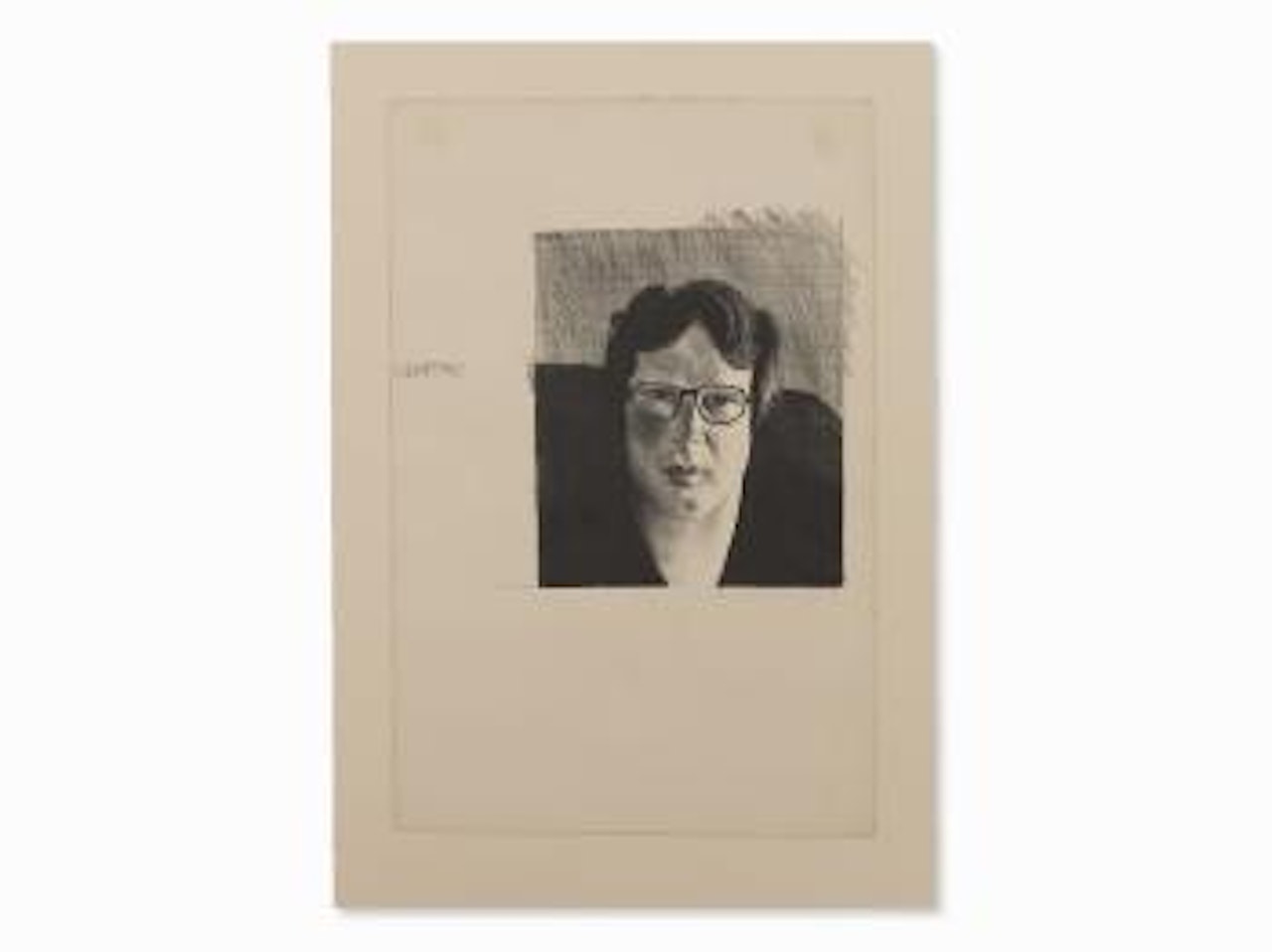 Michael Crichton by David Hockney