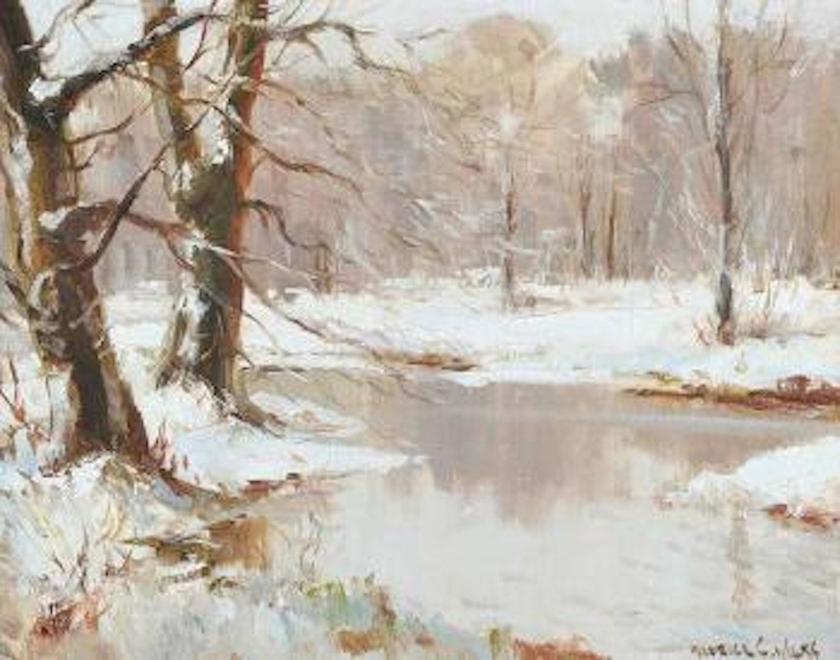 Winter by the river Lagan by Maurice Canning Wilks