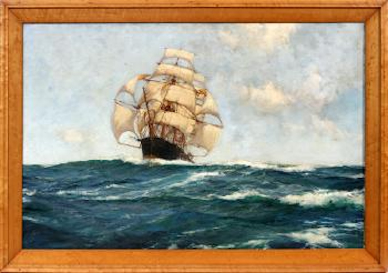 The lofty clipper - Lightning by Montague Dawson