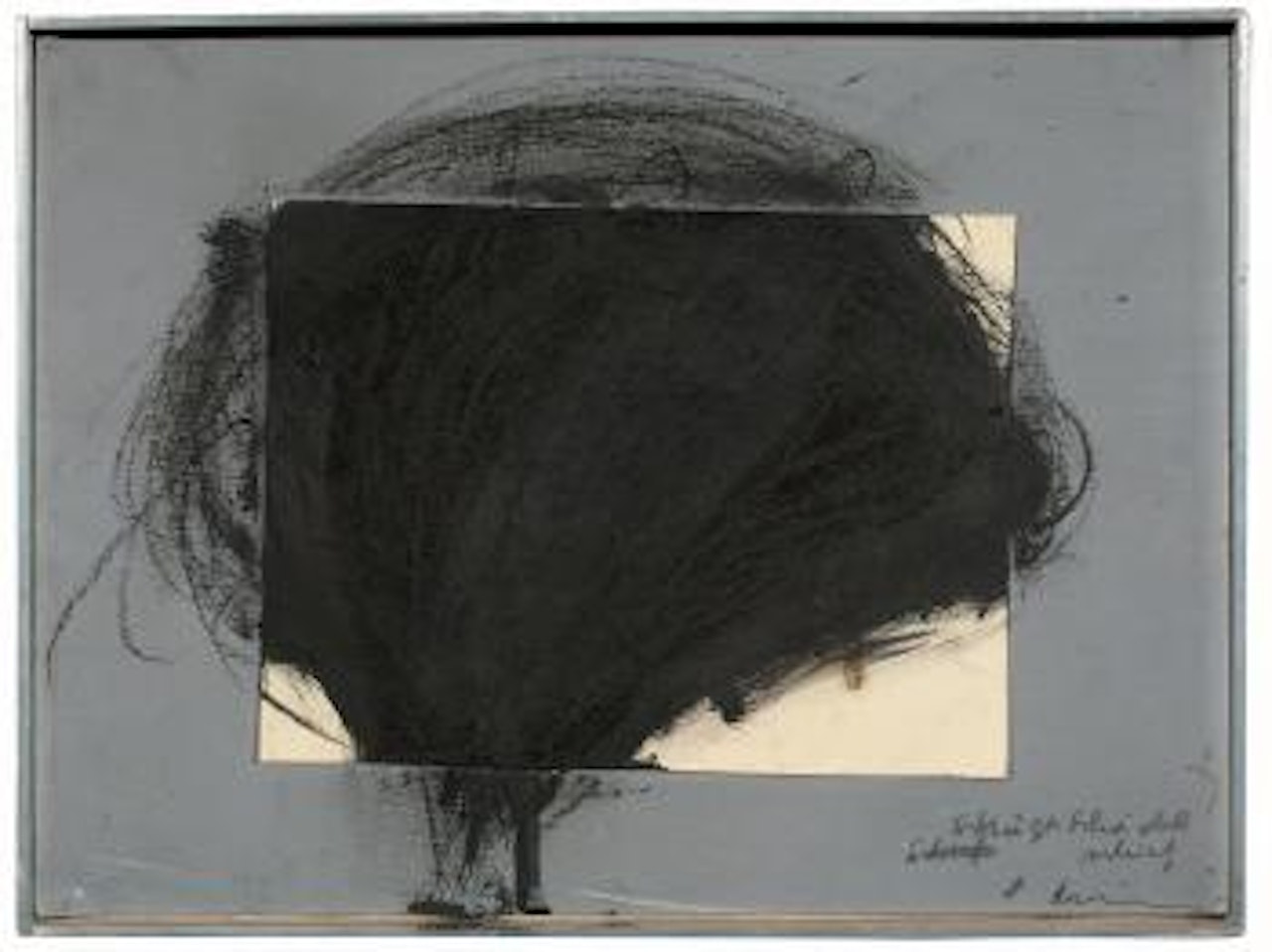 Schräger Schädel, Schief by Arnulf Rainer