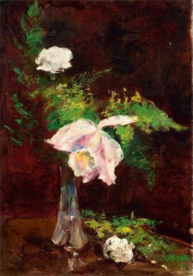 Nelke Und Orchidee in Vase by Lesser Ury