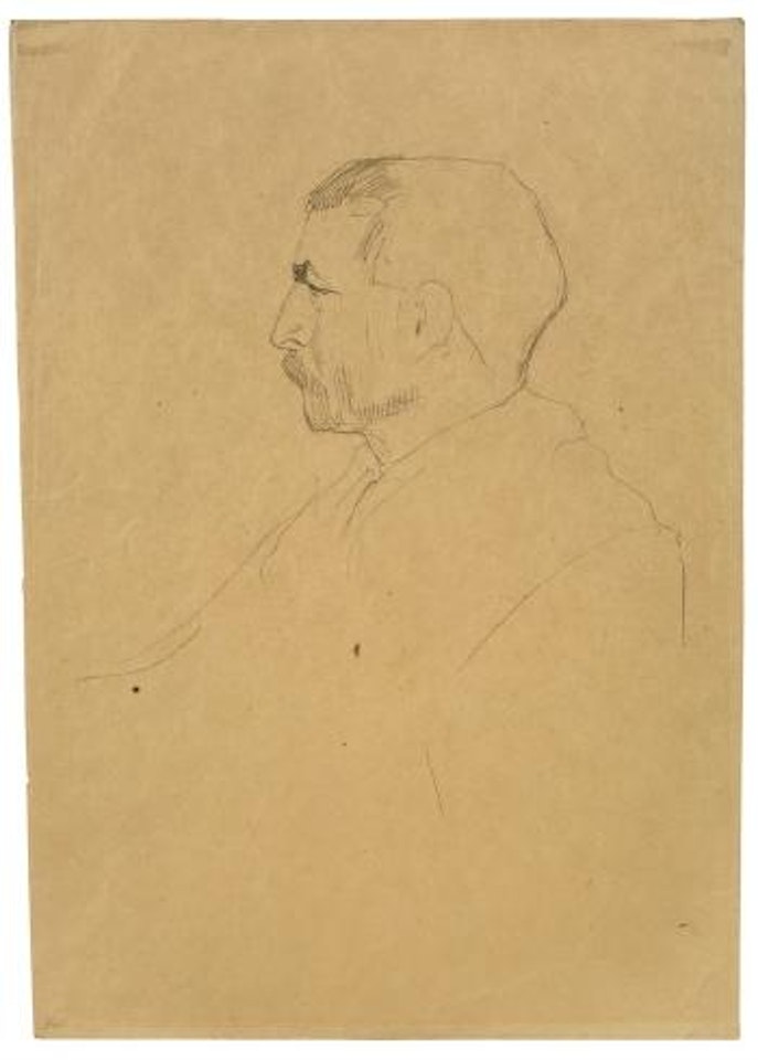 Brustbildnis Eines Mannes im Profil by Gustav Klimt