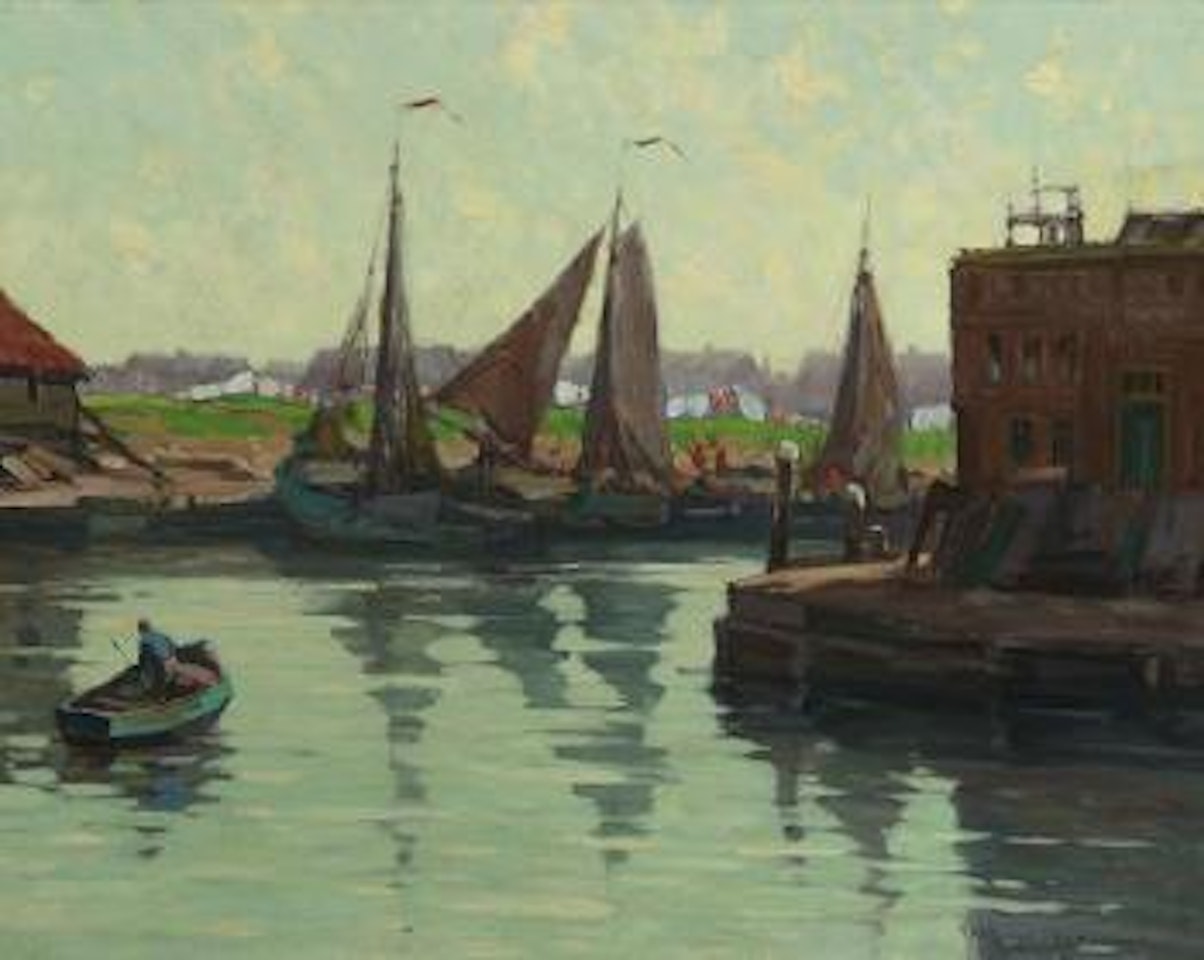 Fishing village by Jane Peterson
