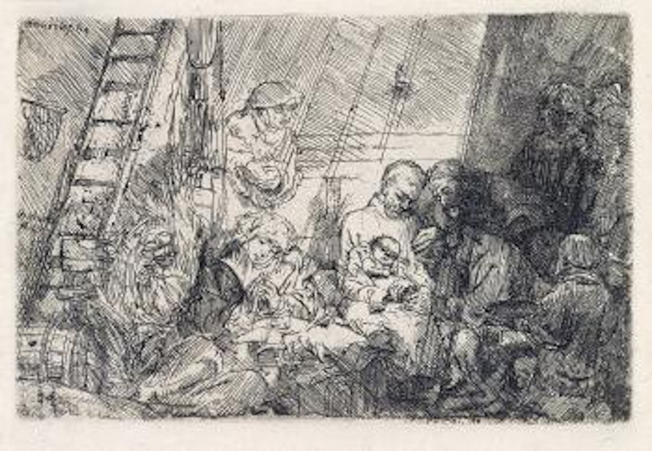 The Circumcision in the Stable by Attributed to Rembrandt Harmensz van Rijn