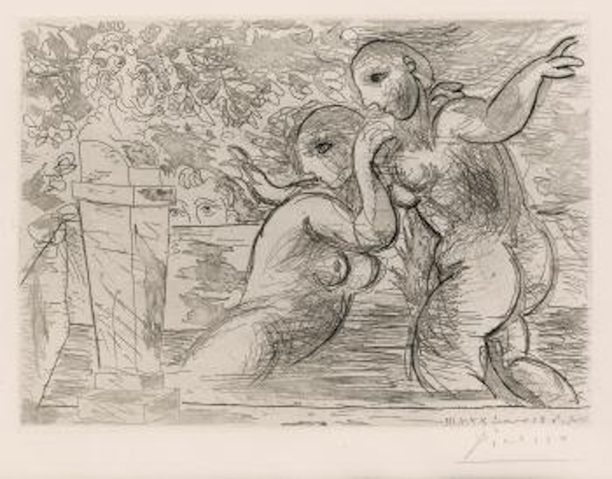 Les Baigneuses surprises by Pablo Picasso