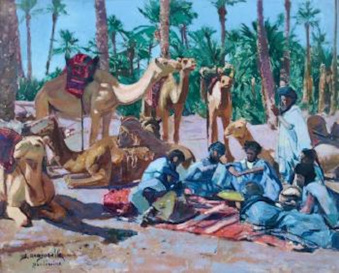 Halte de chameliers à Goulimine by Jacques Majorelle