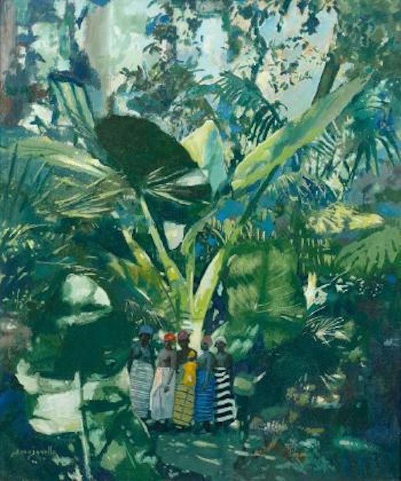 Groupe de femmes en forêt, Guinée by Jacques Majorelle