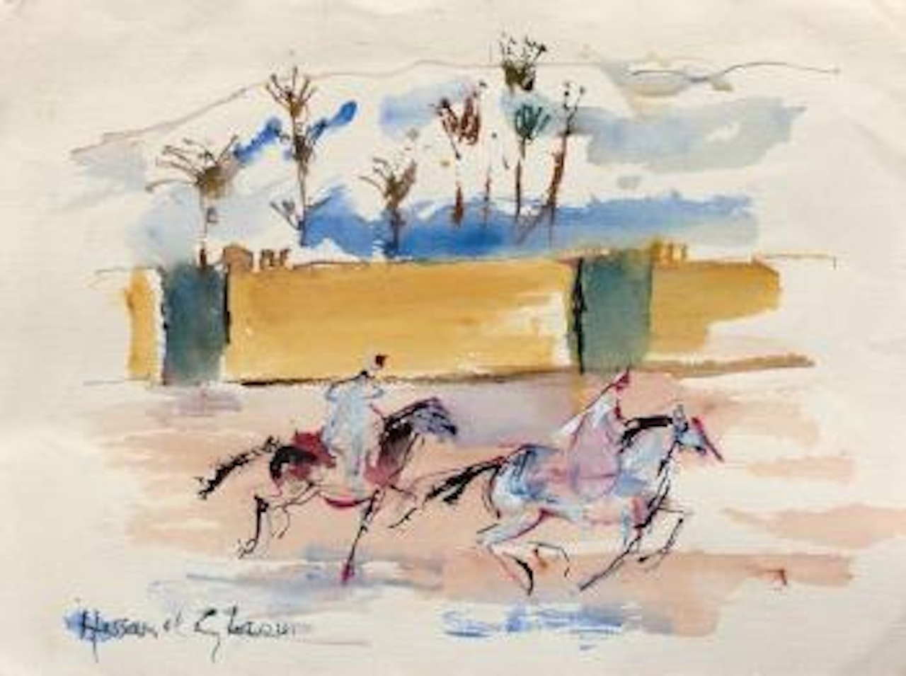 Cavaliers au galop by Hassan El Glaoui