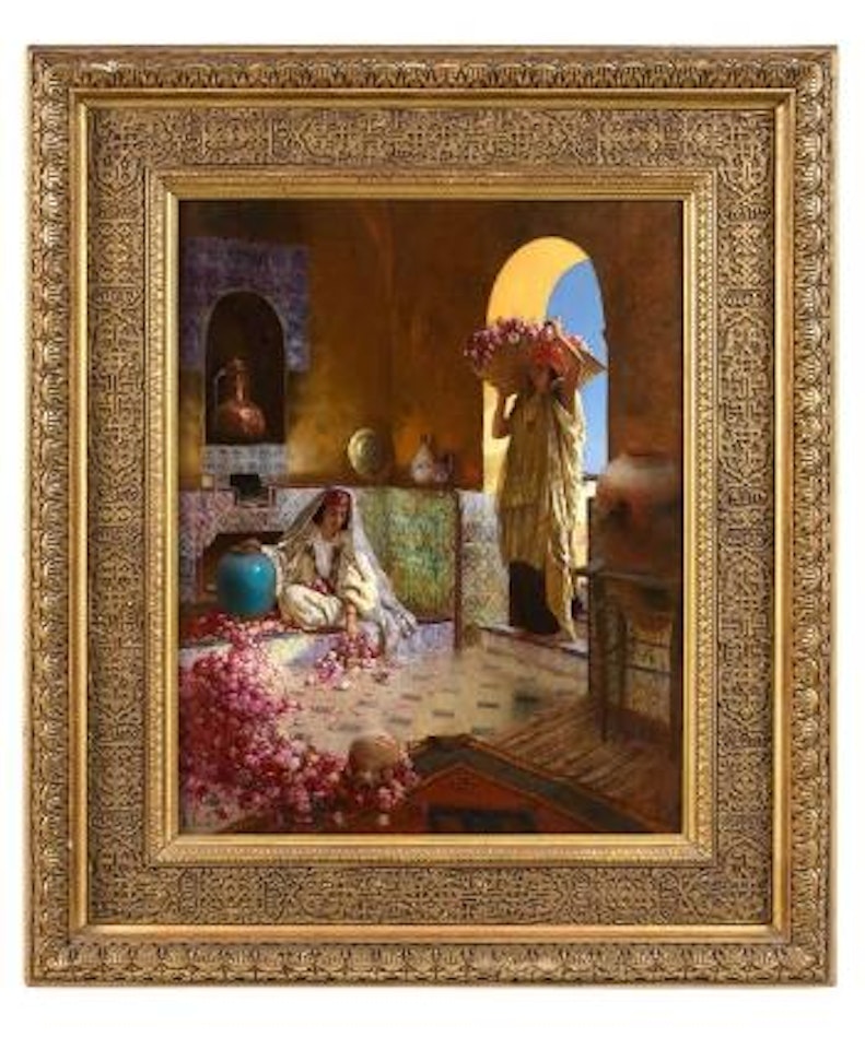 La cueillette des roses by Rudolf Ernst