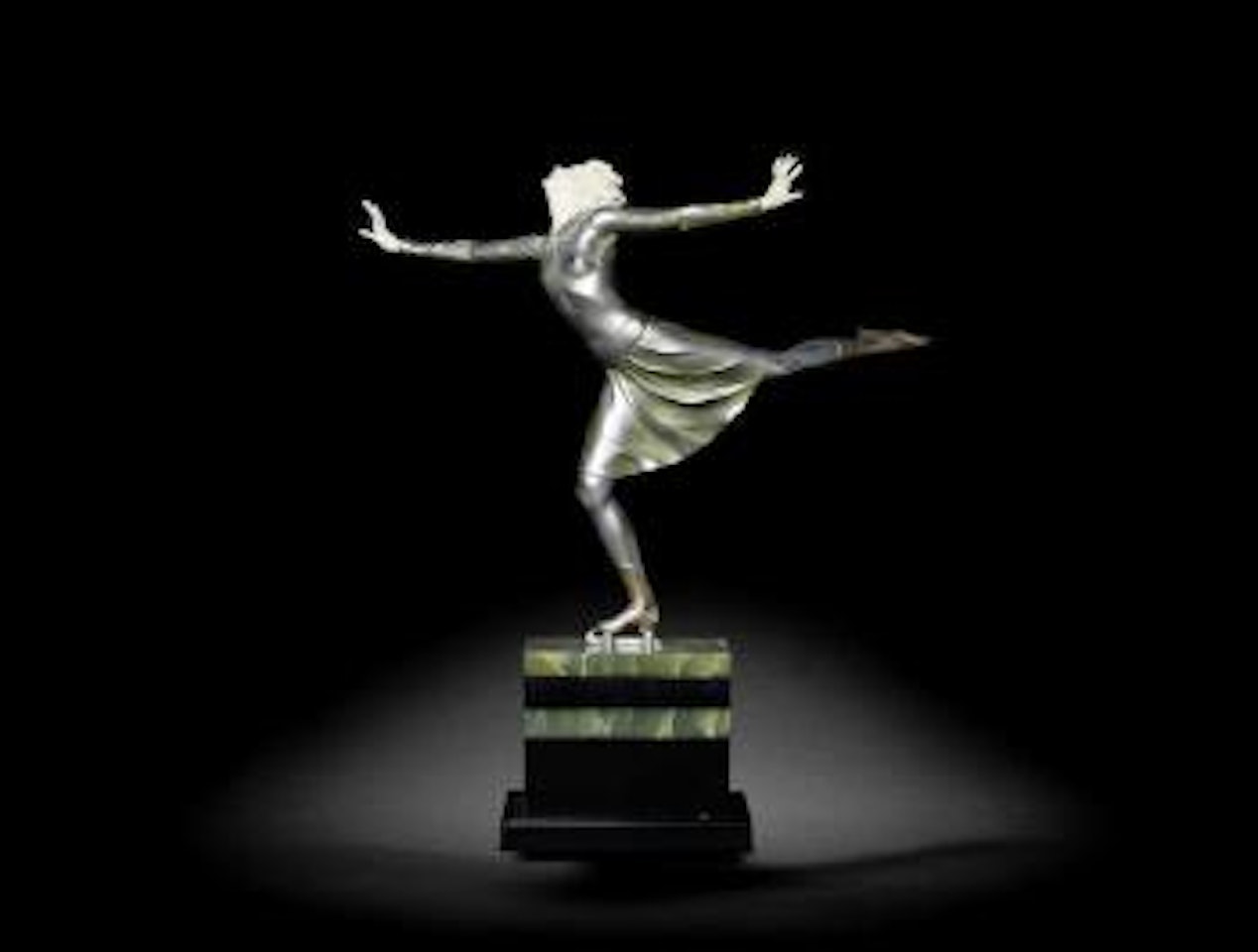 Figure of 'The Skater' by Ferdinand Preiss