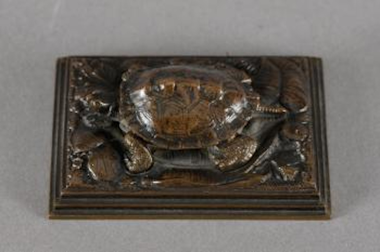 Tortue (sur plinthe carrée, réduction) by Antoine-Louis Barye