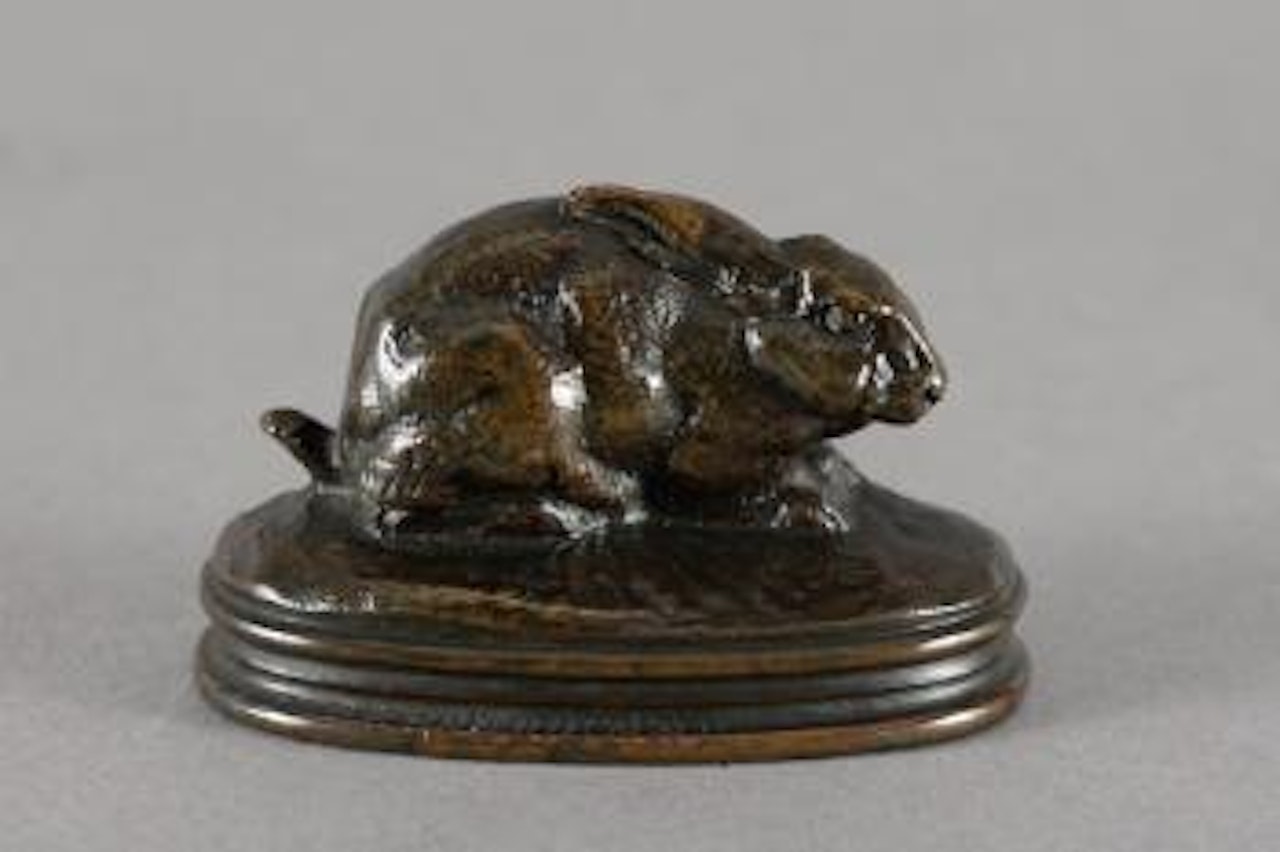 Lapin, oreilles couchées by Antoine-Louis Barye