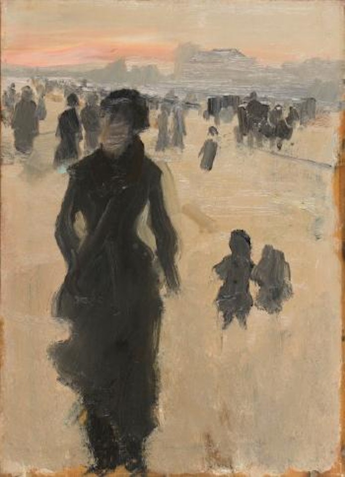 La dame en noir by Giuseppe de Nittis