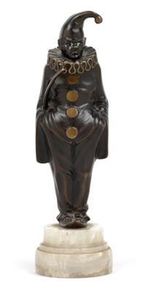 Stehender Pierrot mit Laute by Josef Lorenzl