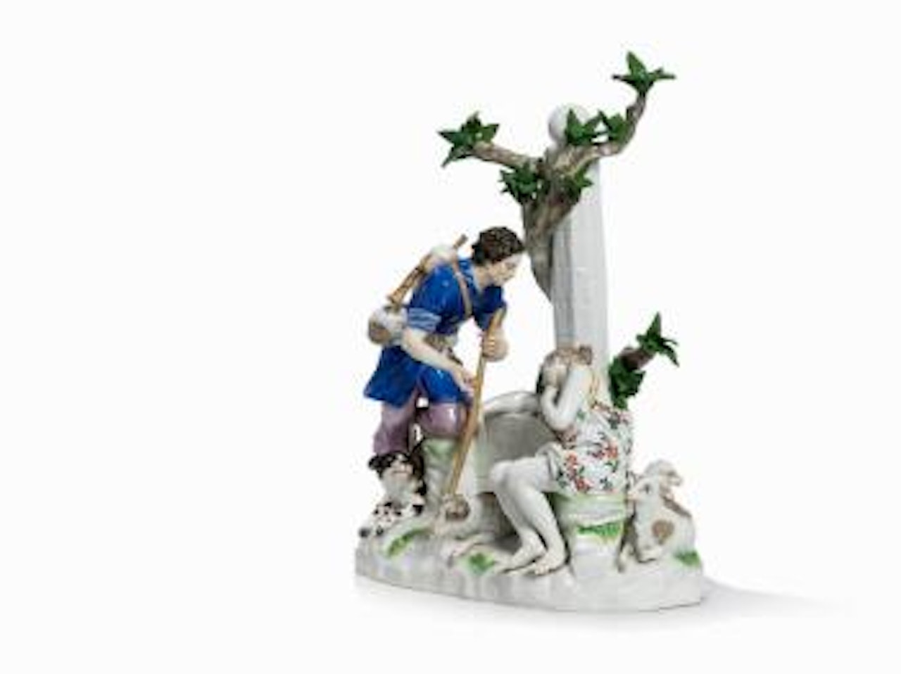A Large Meissen Group with Sheperds at a Fountain ,
Circa
1750
A Large Meissen Group with Sheperds at a Fountain ,
Circa
1750 by Johann Joachim Kändler