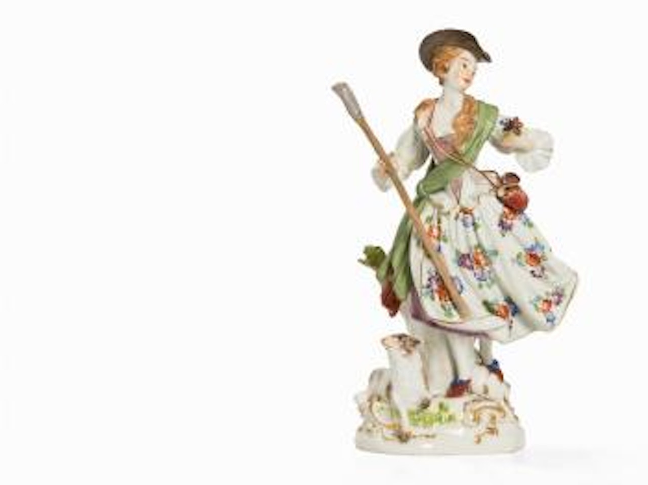 Porcelain Figure 'Shepherdess with Crook' ,
Circa
1750
,
Cast
1961
Porcelain Figure 'Shepherdess with Crook' ,
Circa
1750
,
Cast
1961 by Johann Joachim Kändler