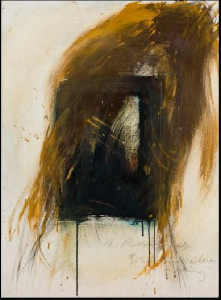 Graubraune Übermalung by Arnulf Rainer