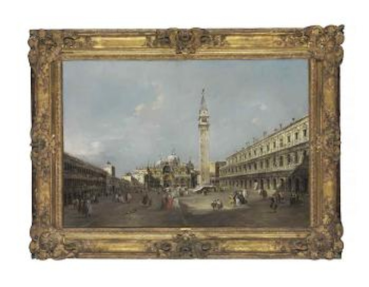 La place Saint-Marc avec la basilique et le campanile by Francesco Guardi