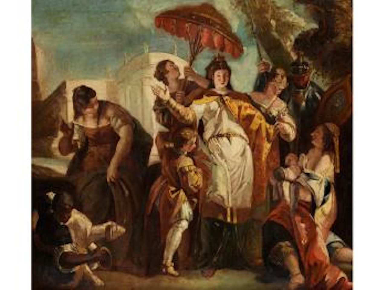 Die Auffindung Des Mose by Venetian School