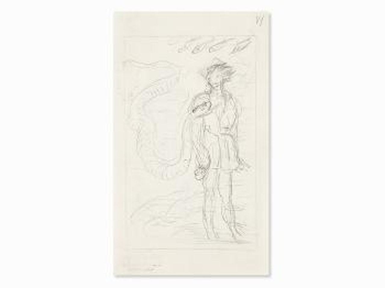 Adams Wanderung Mit Der Schlange by Alfred Kubin