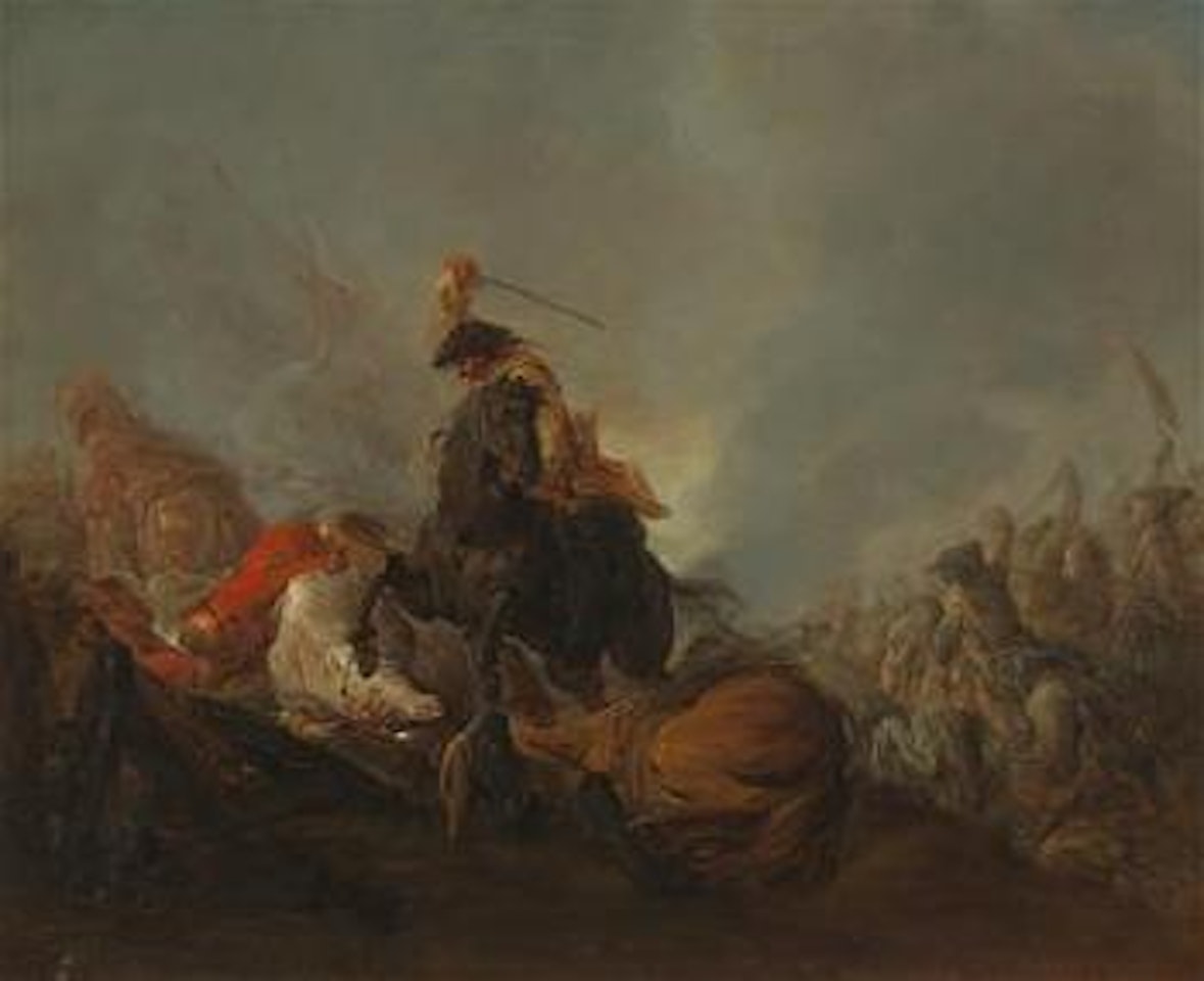 A battle scene by Francesco Giuseppe Casanova