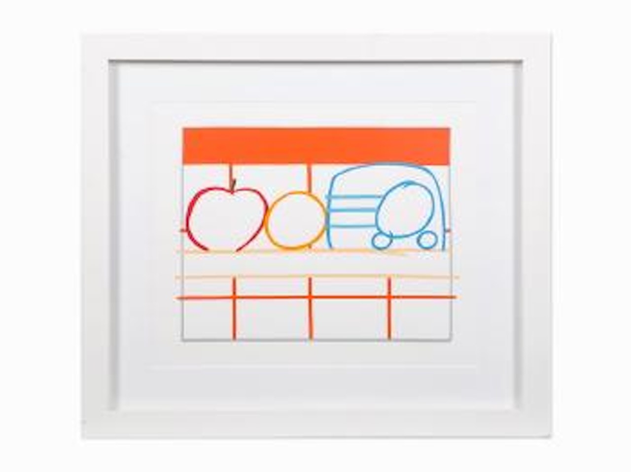 Still Life with Apple, Orange and Radio by Tom Wesselmann