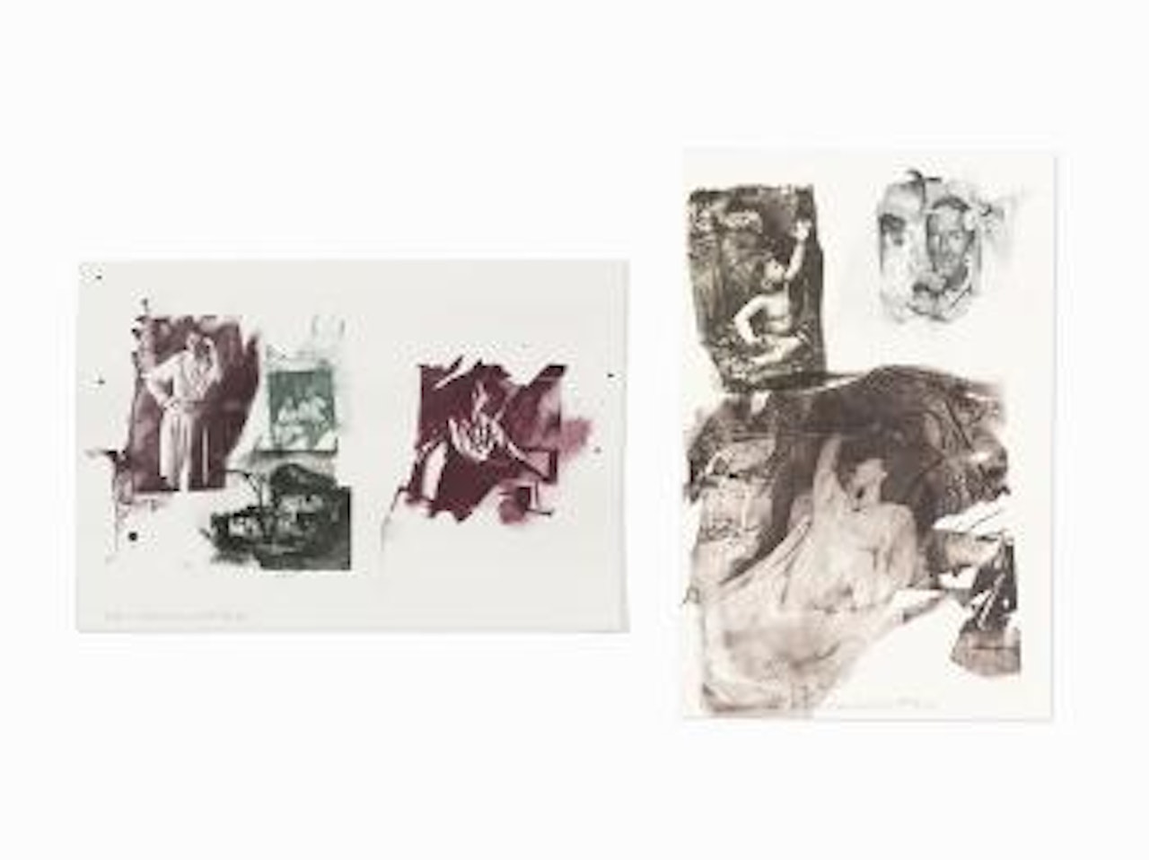 1: Tanya & 2: Topher by Robert Rauschenberg