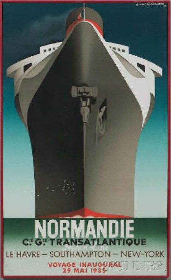 Poster Normandie by Cassandre (Adolphe Jean-Marie Mouron)